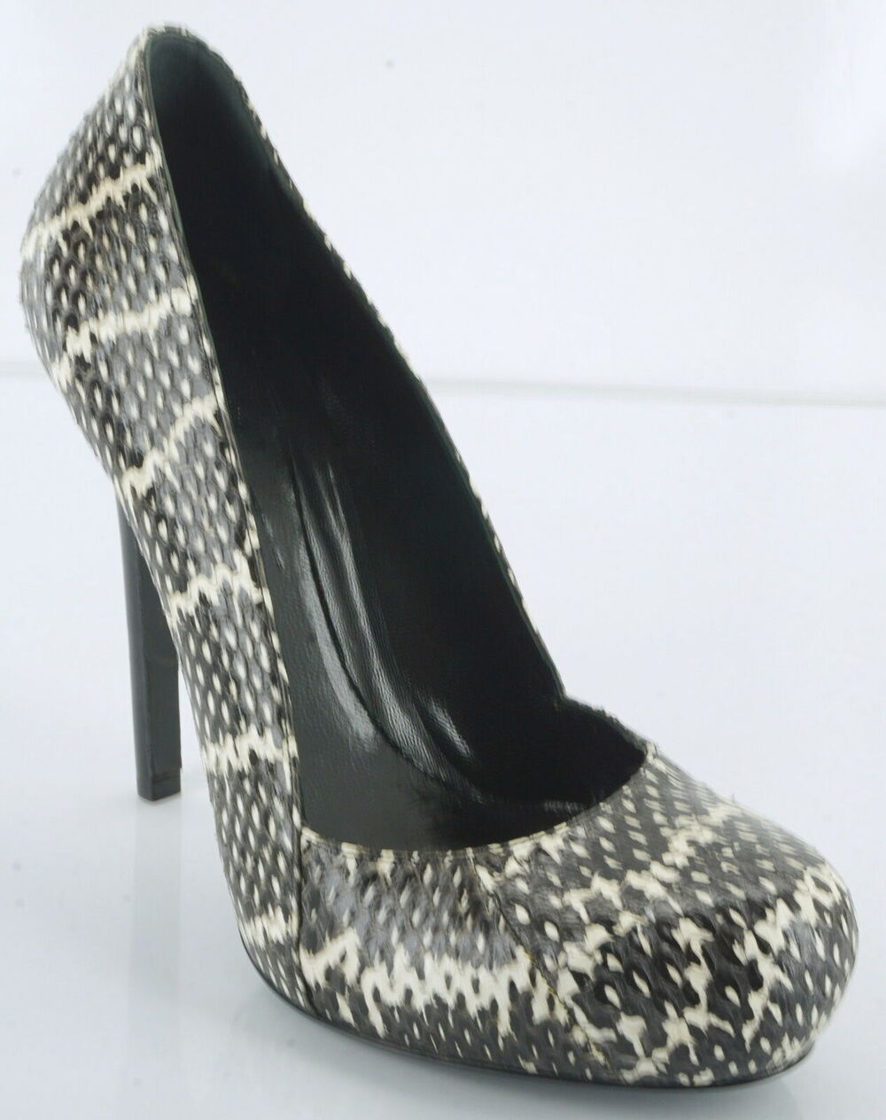 Alexander McQueen Gray Snake Optic Platform Heels Pumps Size 5.5 New $945 Toe Sz